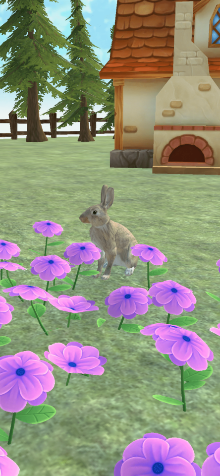 うさぎセラピー – ペット育成ゲームの画面