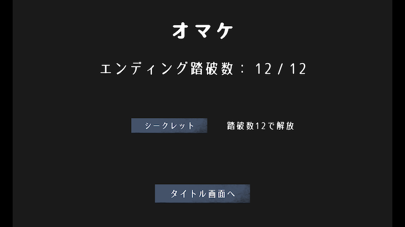 すぐ終わるRPGの画面