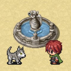 旅立つ勇者と城と犬のアプリアイコン