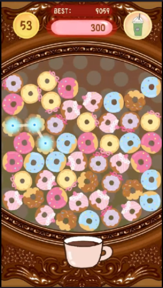 マッチパズルゲーム Dooonuts !の画面