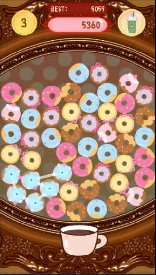 マッチパズルゲーム Dooonuts !の画面