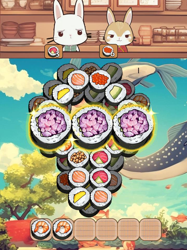 すしトリプルマッチパズルー寿司3巻(すしさんかん)の画面