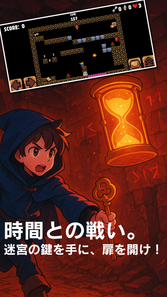 2Dアクションパズル ヘルメスの魔導書の画面